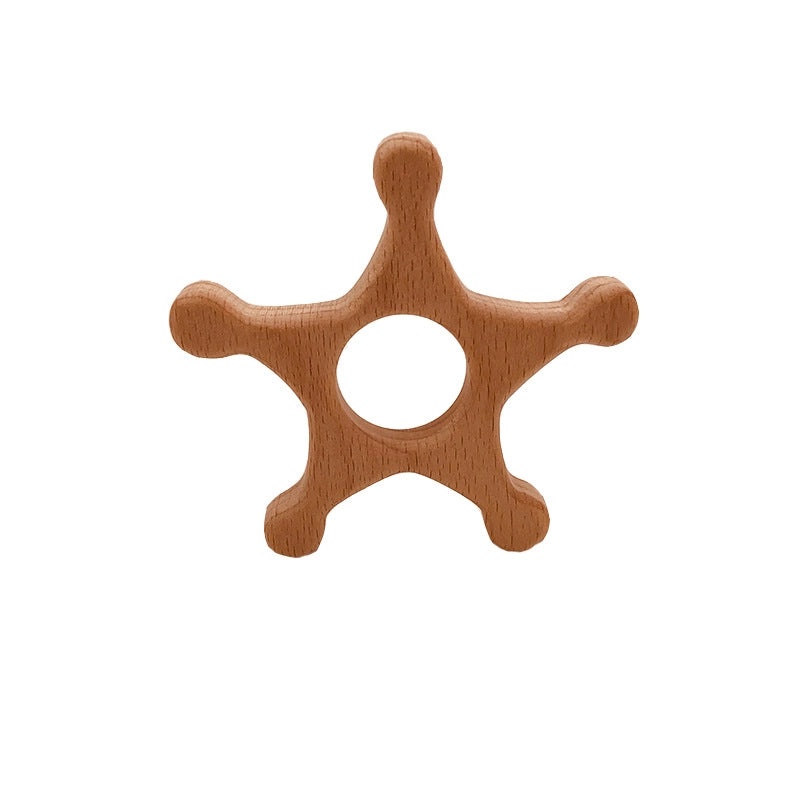 Natural Beech Wood Baby Teether Toys|Baby Teethers & Soothing Toys