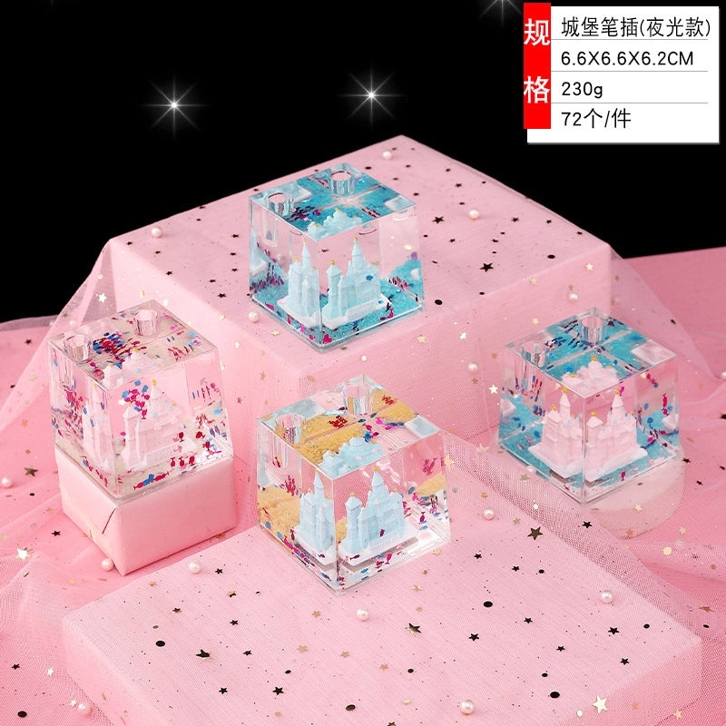 Creative Cartoon Liquid Oil Drop Ornament Transparent Acrylic Pressure Relief Craft|Home Decor Gifts