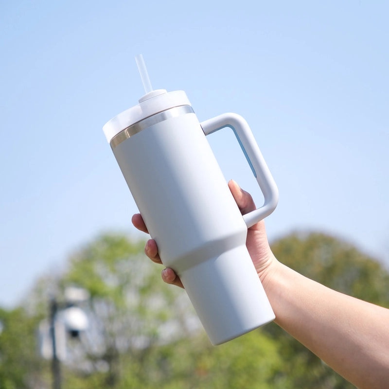 Customized 40oz Stainless Steel Double-layer Insulated Ice Tumbler with Handle for Car | Drinkware & Travel Mugs