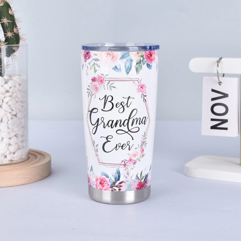 Stainless Steel 304 Thermos Cup with Animal Letter Design Casual Style 1 Piece | Drinkware & Accessories