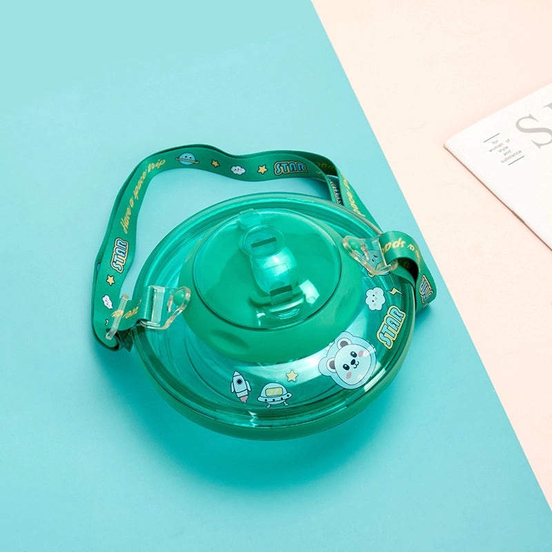 Cartoon Design Plastic Water Bottle for Casual Vacation Use 1 Piece|Travel Accessories