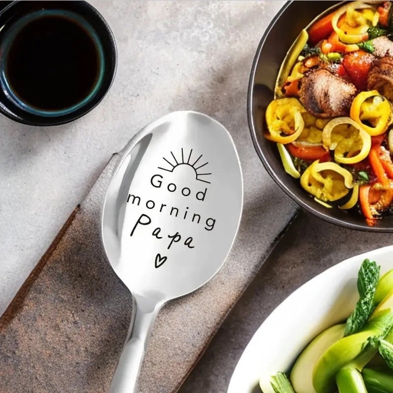 Trendy Stainless Steel Lettered Tableware Single Piece|Home & Kitchen Tableware