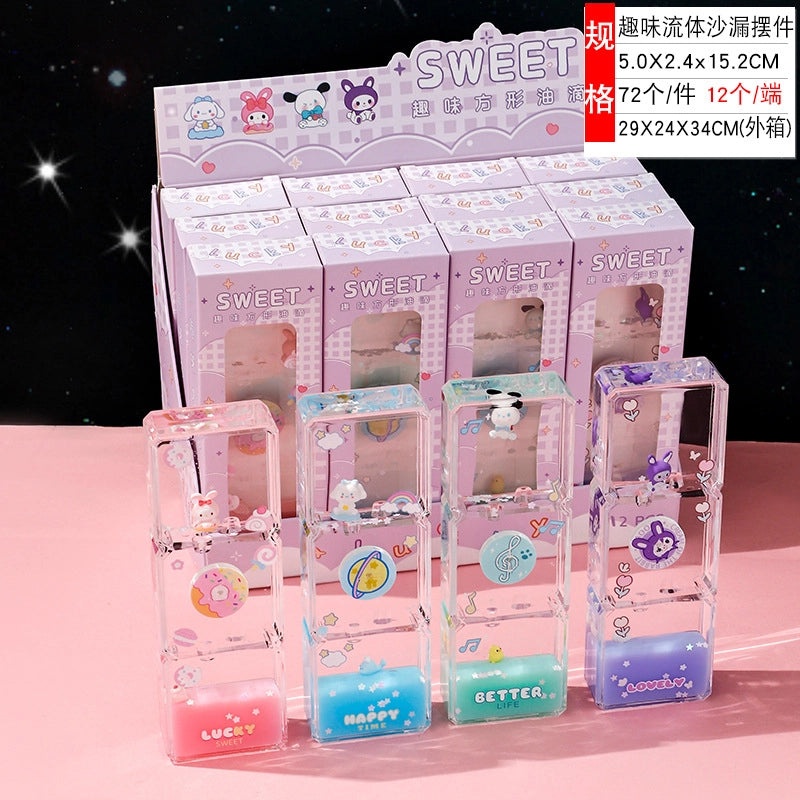 Creative Cartoon Liquid Oil Drop Ornament Transparent Acrylic Pressure Relief Craft|Home Decor Gifts