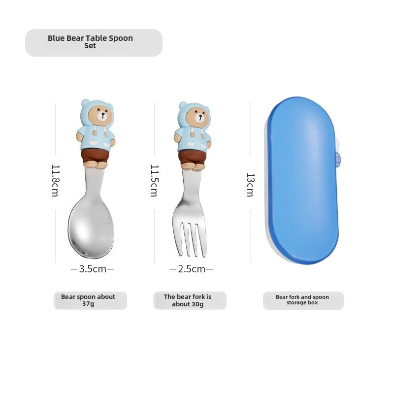 Korean Stainless Steel Bowl with Handle 304 Creative Dessert Soup Salad Bowl Cute Bear Design|Kitchen & Dining