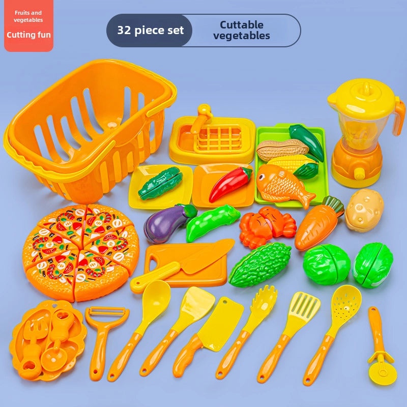 儿童厨房玩具海鲜水果蔬菜烧烤火锅仿真食品套装|儿童玩具