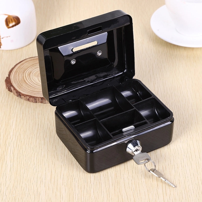 Mini Metal Cash Box with Key for Home and Car Storage | Home Storage & Organization