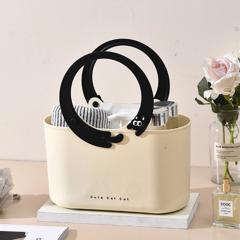 Stylish Solid Color Plastic Storage Basket for Everyday Use|Home Organization Storage Containers