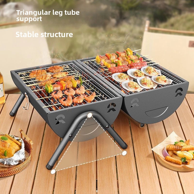 Portable Folding Charcoal Grill for Outdoor Backyard Camping | Outdoor Cooking Equipment