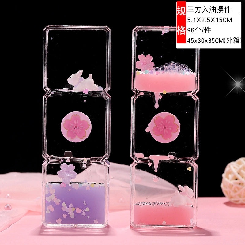 Creative Cartoon Liquid Oil Drop Ornament Transparent Acrylic Pressure Relief Craft|Home Decor Gifts