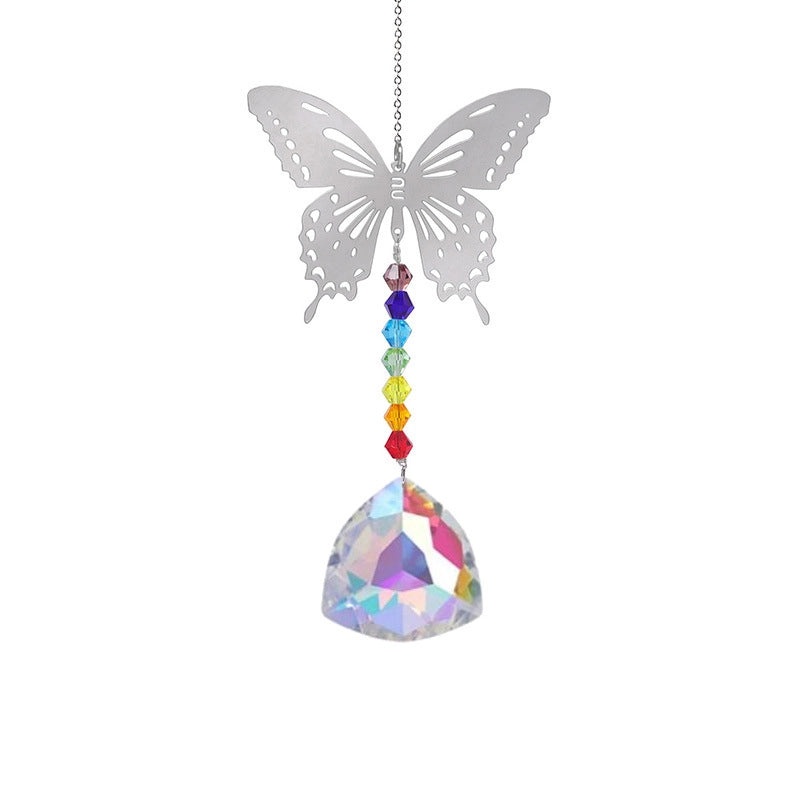 Delicate Butterfly Crystal Suncatcher Wind Chime Decorative Wall Hanging|Home Decor
