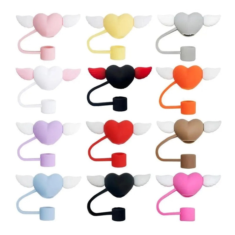 Multicolor Silica Gel Straw Cap for Drinks Casual Elegant Cute Design | Drink Accessories