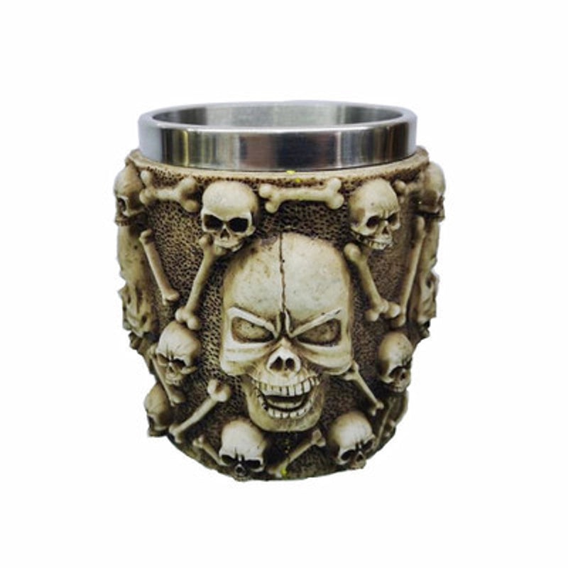 Halloween Retro Skull Stainless Steel Resin Water Bottle | Drinkware & Bottles