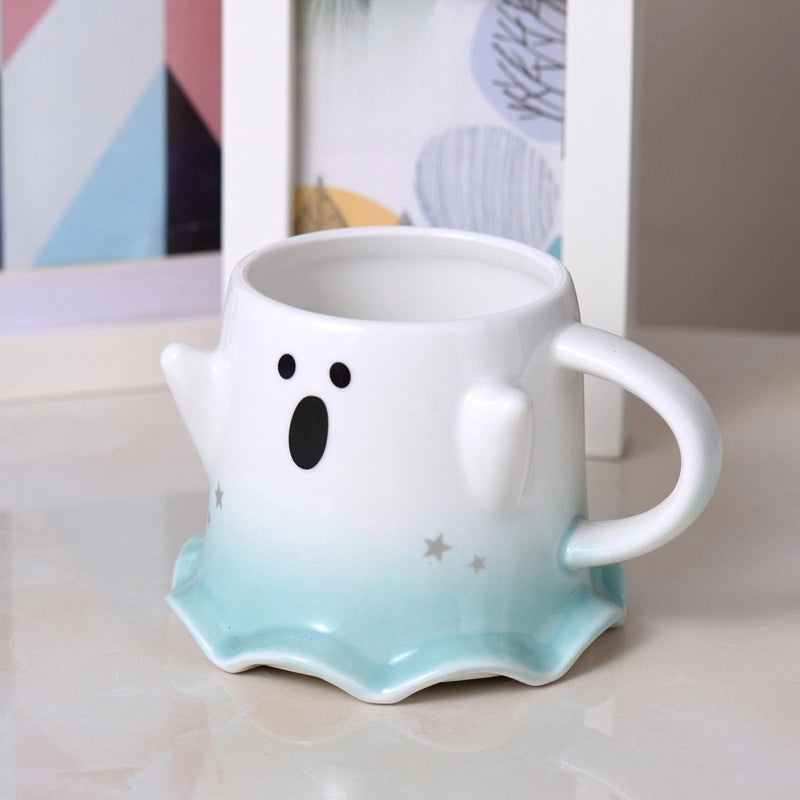 Halloween Cartoon Ceramic Mug Cute Elf Coffee Cup Large Capacity Water Cup for Office Use|Home & Kitchen Cups & Mugs