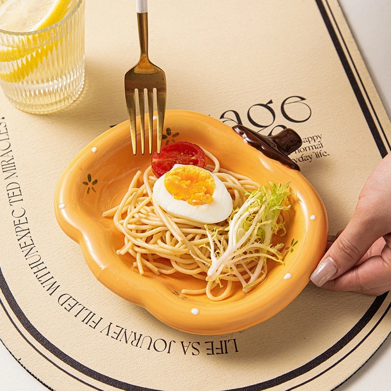 Halloween Themed Cute Pumpkin and Strawberry Porcelain Plate 1 Piece|Kitchen & Dining Tableware