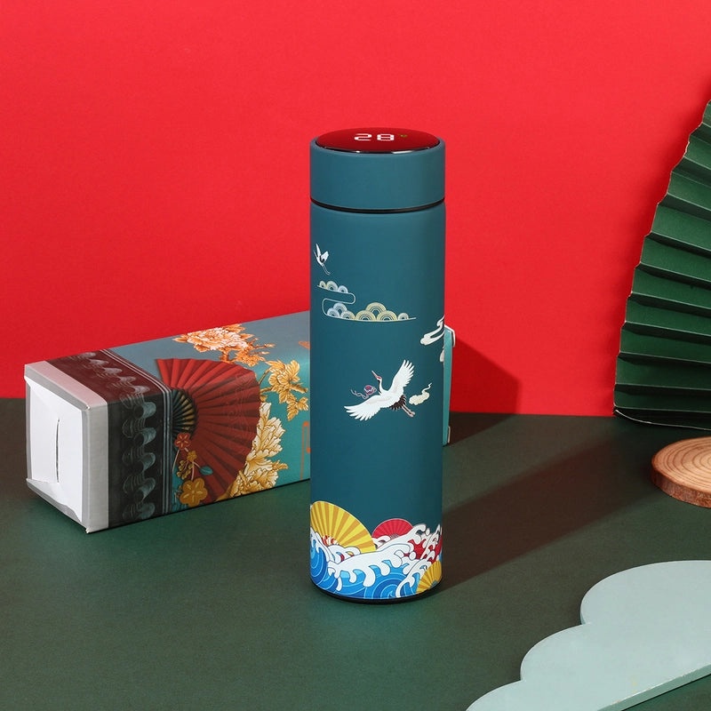 智能温度测量保温杯 LED触控显示水杯 哑光创意商务礼品 定制LOGO|智能温控水杯