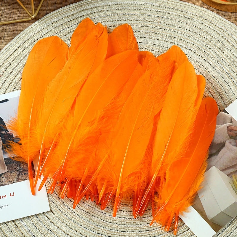 Elegant Solid Color Goose Feather Decoration|Home Decor Accessories