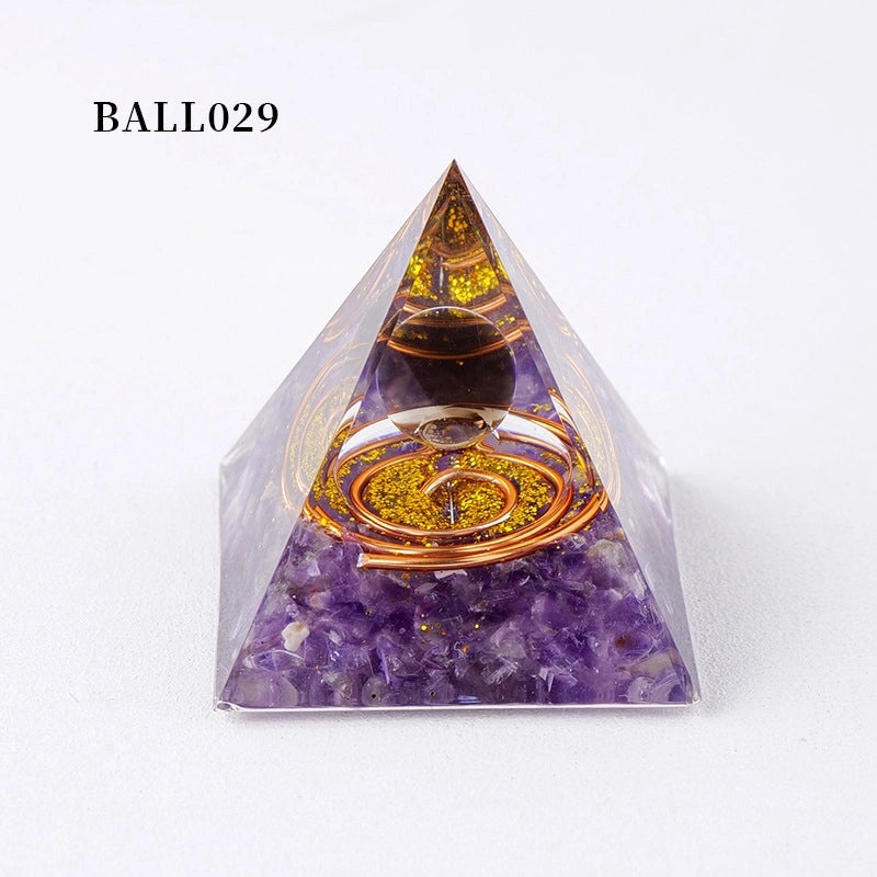 Minimalist Natural Crystal Pyramid Ornament Small Conical Decorative Crystal Piece|Home Decor Accessories
