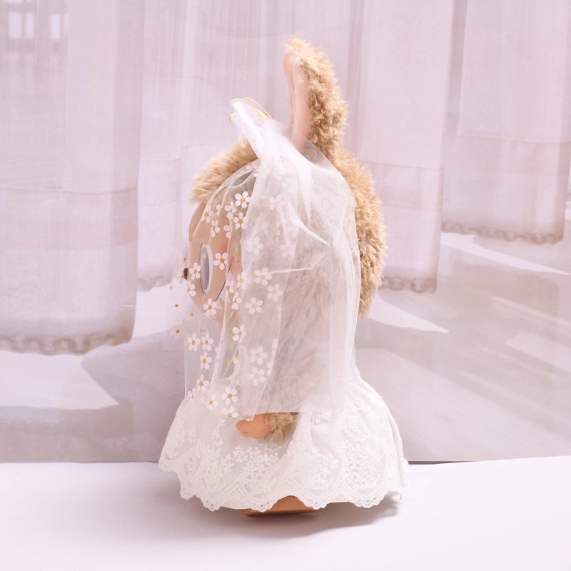 Only Doll Clothes 38cm White Crown Wedding Dress Set for Large Wedding Dolls|Doll Clothing & Accessories