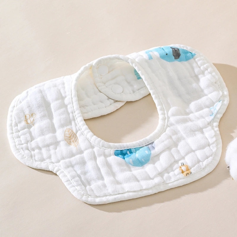 Adorable Cartoon Bear & Elephant Cotton Burp Cloths for Babies|Baby Accessories