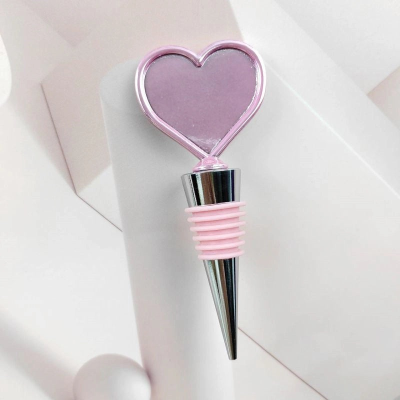 Heart Shaped Casual Wine Stopper, Aluminium & Zinc Alloy, 1 Piece | Kitchen & Dining Accessories