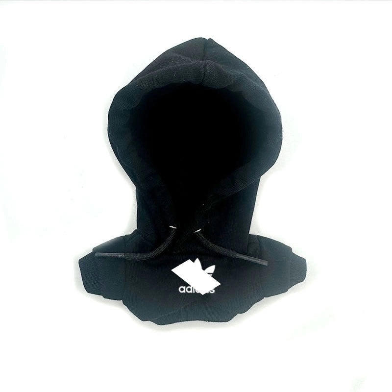 Rab Cloth Labubuu 17cm Handmade Cotton Doll with Fashion Logo Hoodie Black | Fashion Accessories