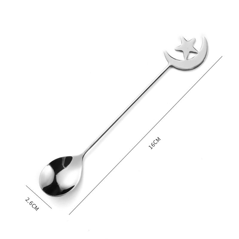 Cute Cartoon Stainless Steel Spoon and Fruit Fork Set for Everyday Use|Kitchen Utensils & Cutlery