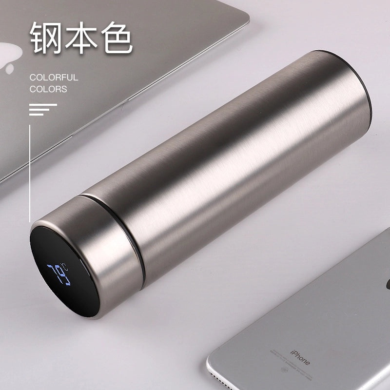 智能温度测量保温杯 LED触控显示水杯 哑光创意商务礼品 定制LOGO|智能温控水杯