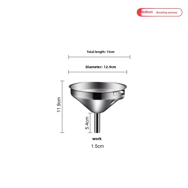 304 Stainless Steel Kitchen Funnel Thickened Oil and Wine Strainer Multi-Size Practical Gadget|Kitchen Tools & Gadgets