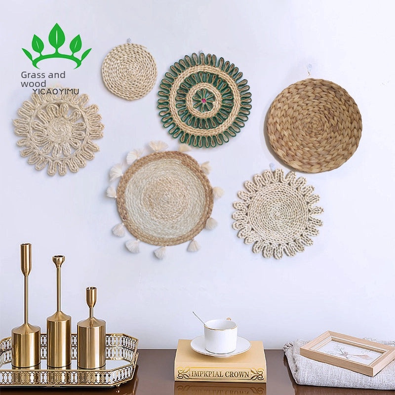 Ethnic Straw Wall Hanging Moroccan Style Home Decor Sofa Bedside Accent|Home Decor