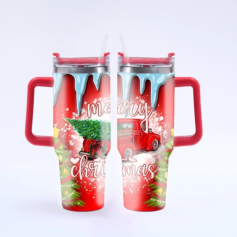 Christmas Tree Santa Claus Stainless Steel Thermos Cup 304 Durable Xmas Gift | Drinkware & Thermoses