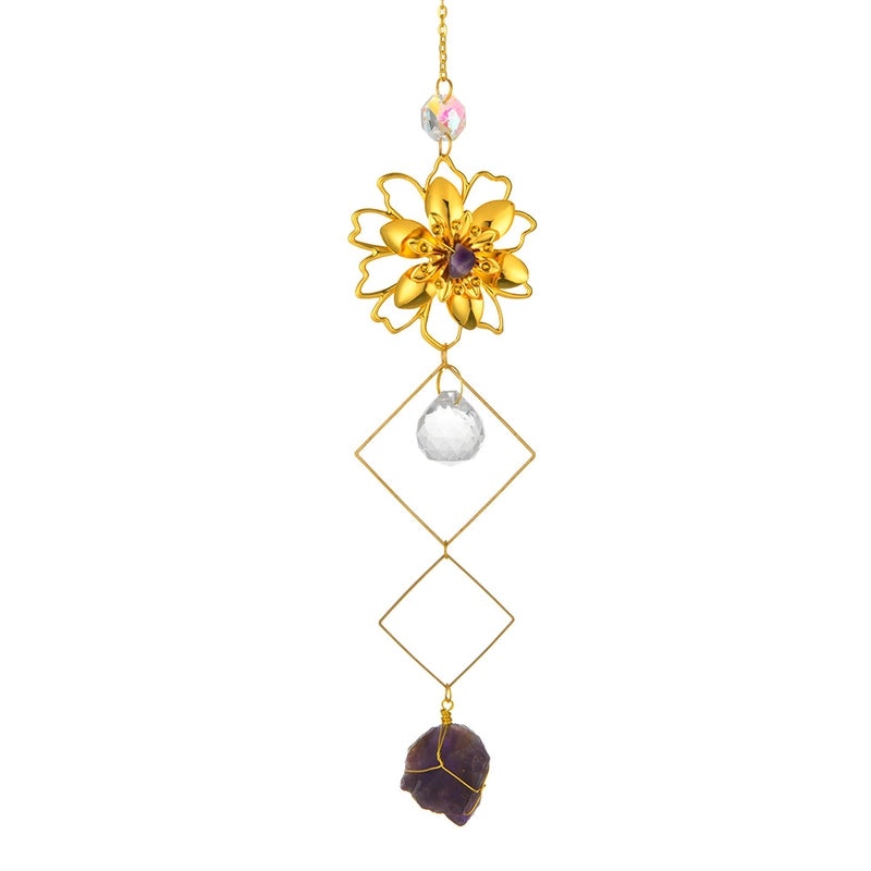 Handcrafted Floral Crystal Suncatcher for Wall Decor|Home Decor