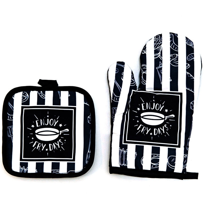 耐热加厚厨房手套防烫耐高温烘焙微波炉用隔热手套套装|厨房用品