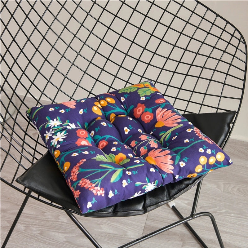 Printed Thickened Chair Cushion for Office, Dining, Student Seats | Home & Office Seating Accessories