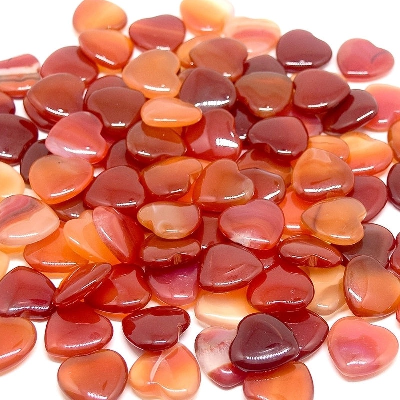 Pink Heart-Shaped Crystal Gemstone 2cm Handmade Decorative Ornament|Home Decor