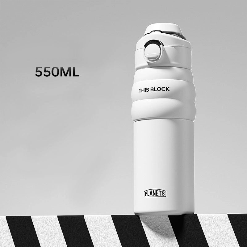 Stylish Casual Letter Engraved 304 & 316 Stainless Steel Thermos Cup, Durable PP Material | Drinkware & Accessories