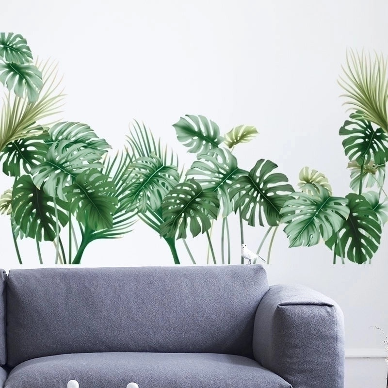 Tropical Vacation Plant PVC Wall Decal for Home Decor | Wall Art Stickers