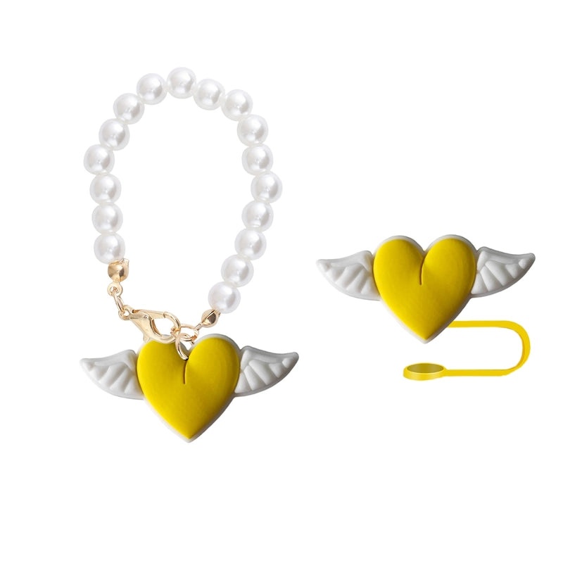 Red Heart Wing Silicone Straw Caps Cute Decorative Drink Accessories 2 or 3 Pieces Set|Drinkware Accessories