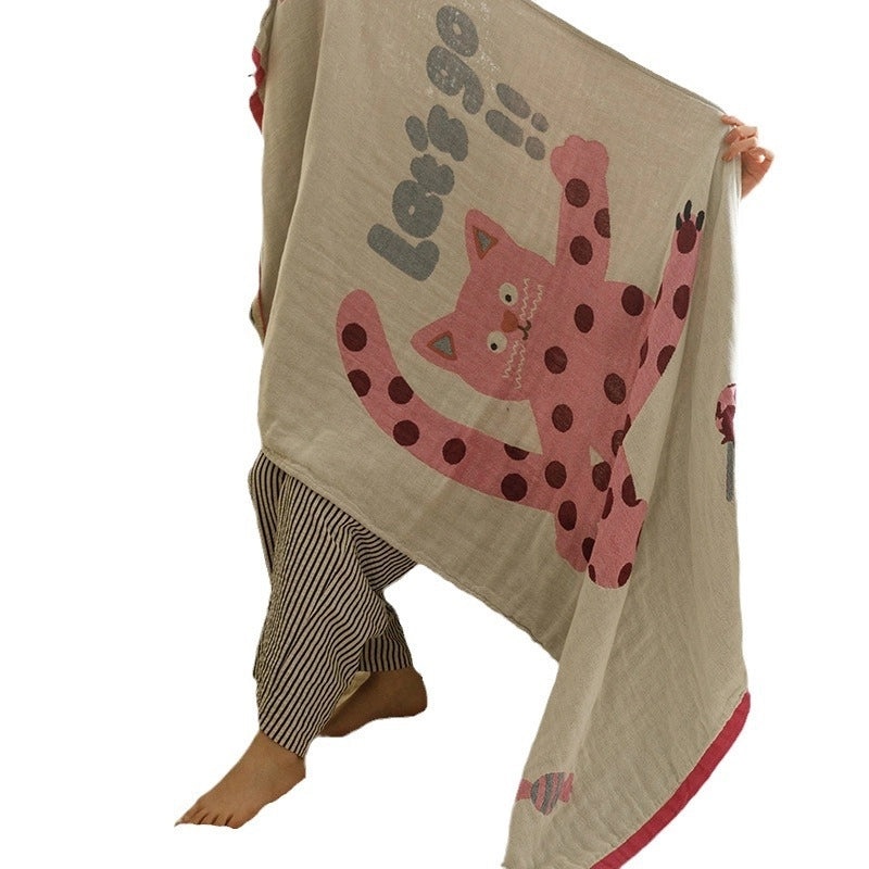 Premium Cotton Gauze Blanket Four-Layer Soft Baby Quilt Multifunctional Bath Towel Sofa Throw|Home Textiles