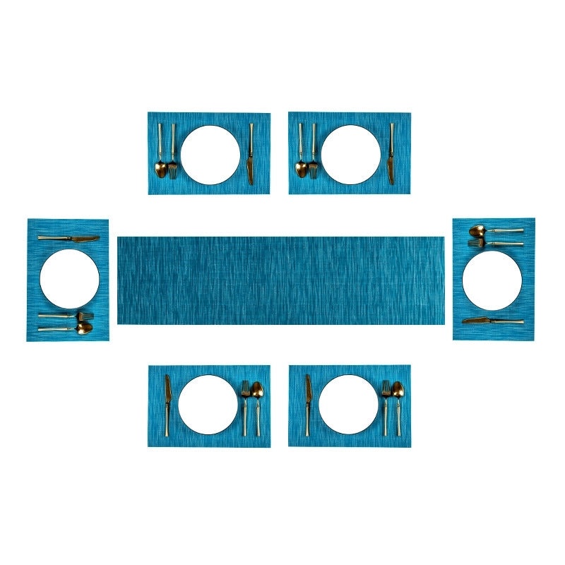 PVC Placemat and Table Runner Set, Washable Insulated Mats for Home and Hotel Use|Home & Kitchen Table Linens