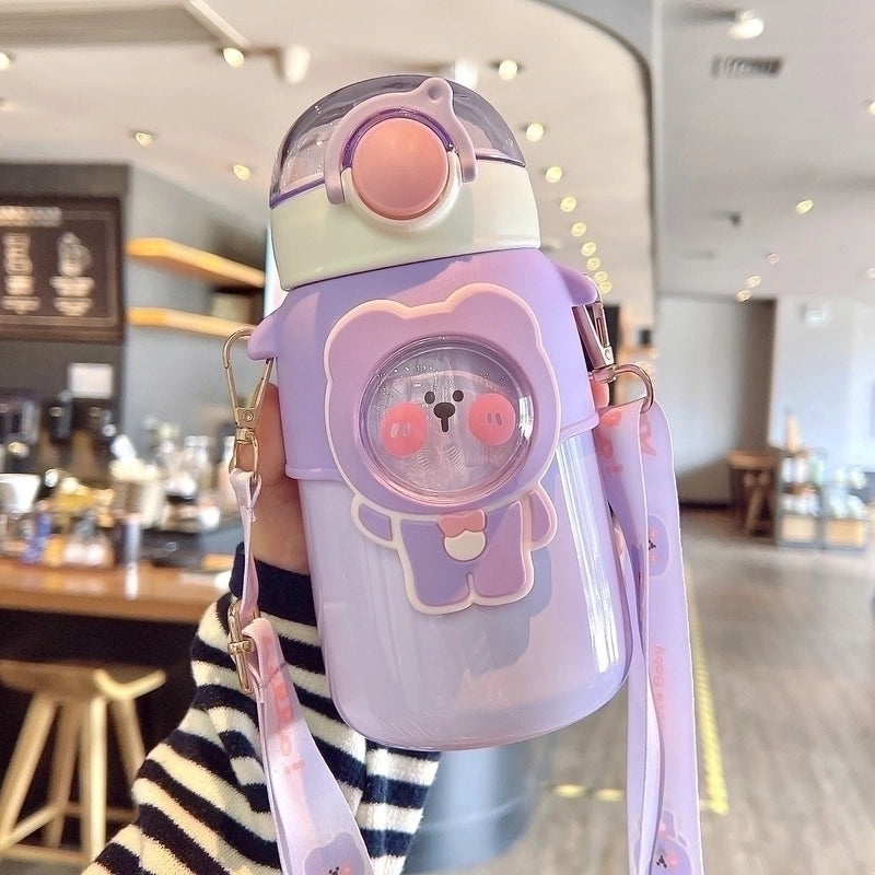 Adorable Cartoon Stainless Steel Thermos with Plastic and Silica Gel Lid 1 Piece|Drinkware & Thermoses