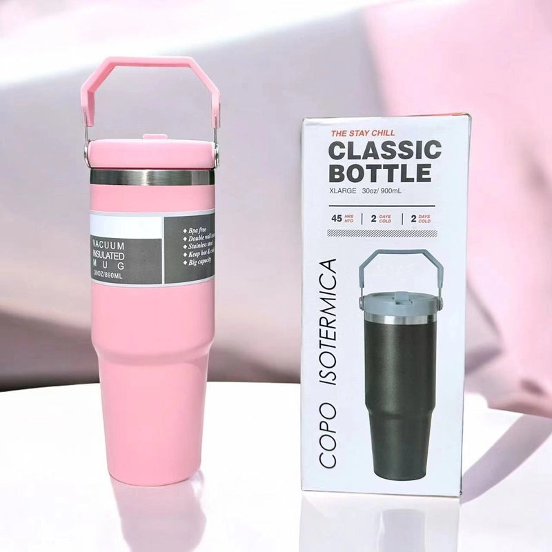 Solid Color 304/201 Stainless Steel Thermos Cup - Durable Casual Insulated Drinkware|Drinkware & Thermoses