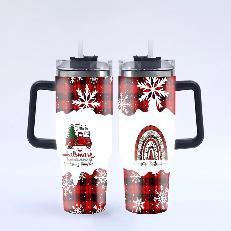 Christmas Tree Santa Claus Stainless Steel Thermos Cup 304 Durable Xmas Gift | Drinkware & Thermoses