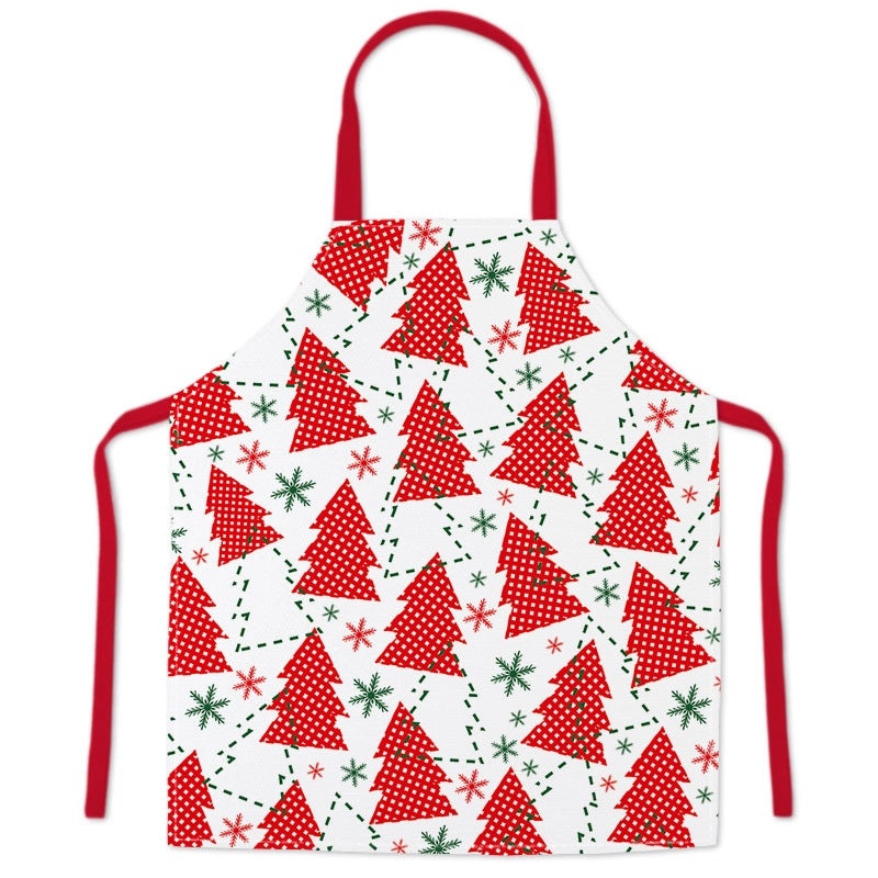 Christmas Minimalist Classic Christmas Tree Polyester Apron for Cooking 1 Piece | Kitchen & Dining Accessories