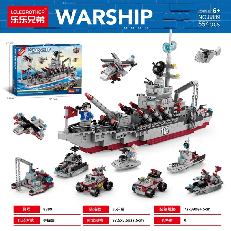 Lele Brothers No.003 Fujian Military Aircraft Carrier Building Blocks Toy for Boys | Toys & Games - Building Sets