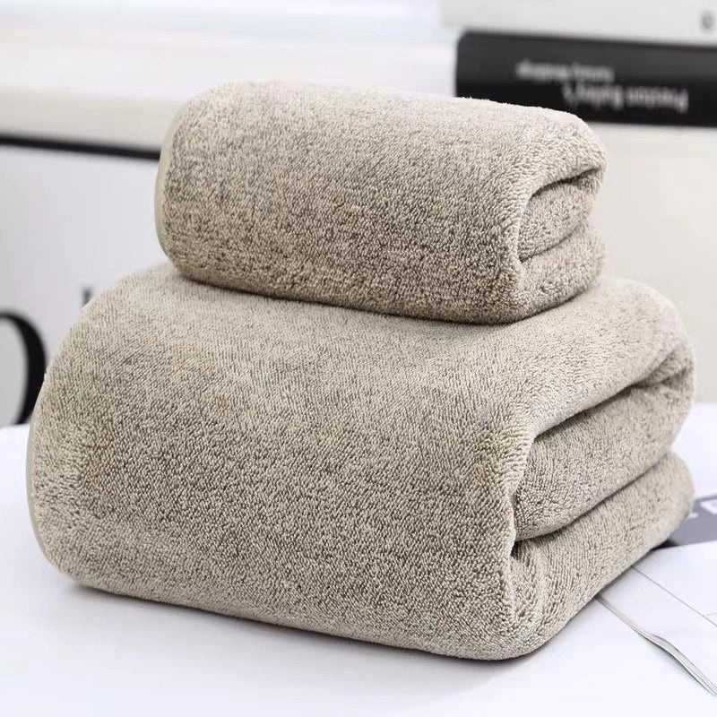 Star Coral Fleece Bath Towel Set Thick High-density Face Towel Mother and Child Gift Towel with Logo|Home Textiles Bath Towels