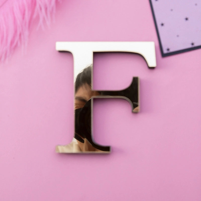 Golden Acrylic Mirror Letters Wall Decal EVA Foam Art Creative Home Decor | Home Decor & Wall Stickers