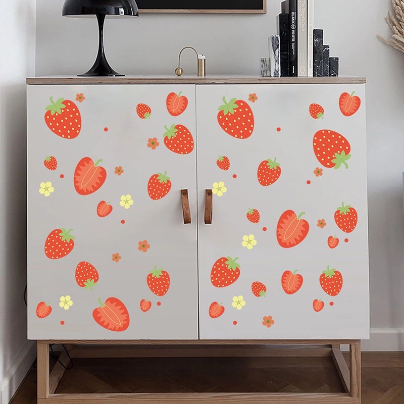Adorable Strawberry PVC Wall Decal for Home Decoration|Home Decor & Wall Art