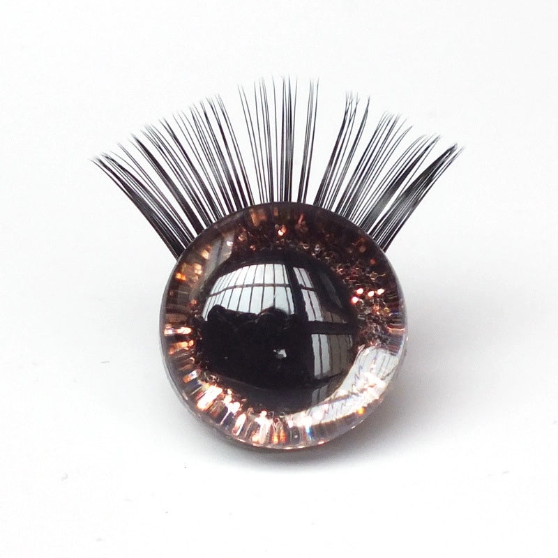 3D Glitter Eye Plush Toy with Eyelashes | Decorative Eye Accessories