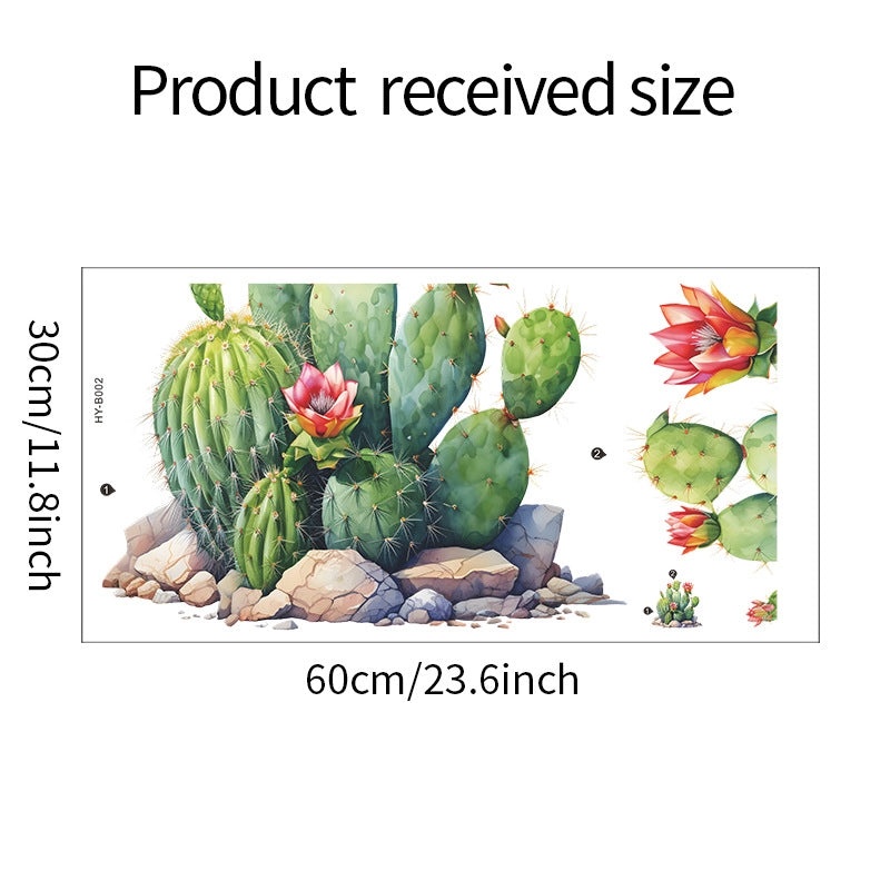 Pastoral Cactus PVC Wall Decal for Home Decor|Wall Stickers & Decals