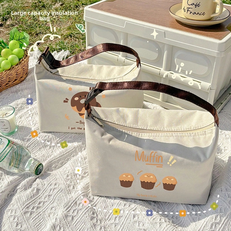 Insulated Lunch Box Bag Portable Thickened Aluminum Foil Meal Bag for Office and Students|Lunch Bags & Coolers